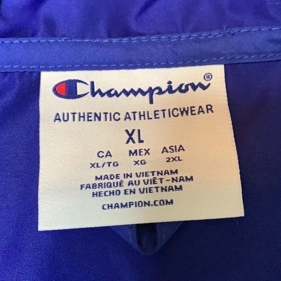 Champion Packable Jacket Blue Men’s Size XL NWT - Picture 10 of 12